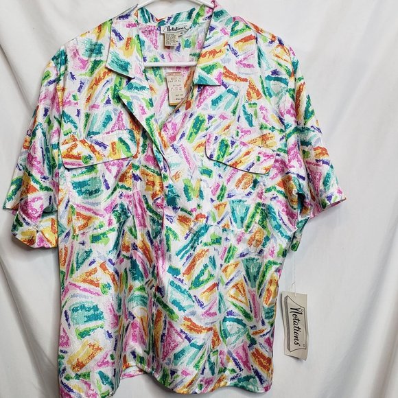 Vintage Notations Button Up Shirt New With Tags 16 - Picture 1 of 6